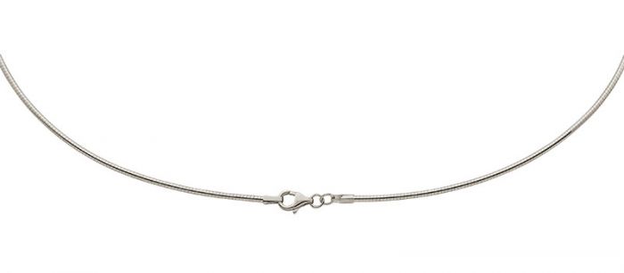 Necklace omega/tonda mesh silver 925, 1.5mm, 42cm