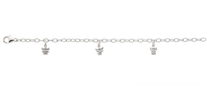 Bracelet Silber 925 Charm Schutzengel, 3.5mm, 16cm