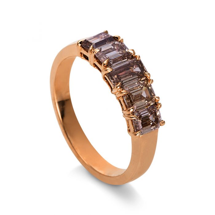 Mémoire-Ring 750/18K Rotgold Diamant 1.65ct. 