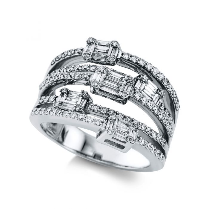 Ring 750/18K Weissgold Diamant 0.98ct. 