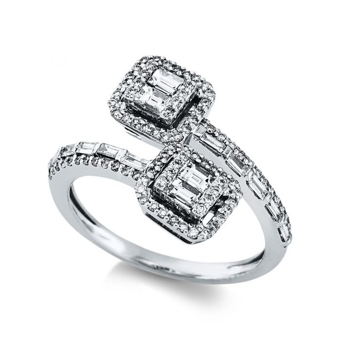 Ring 585/14K Weissgold Diamant 0.63ct. 