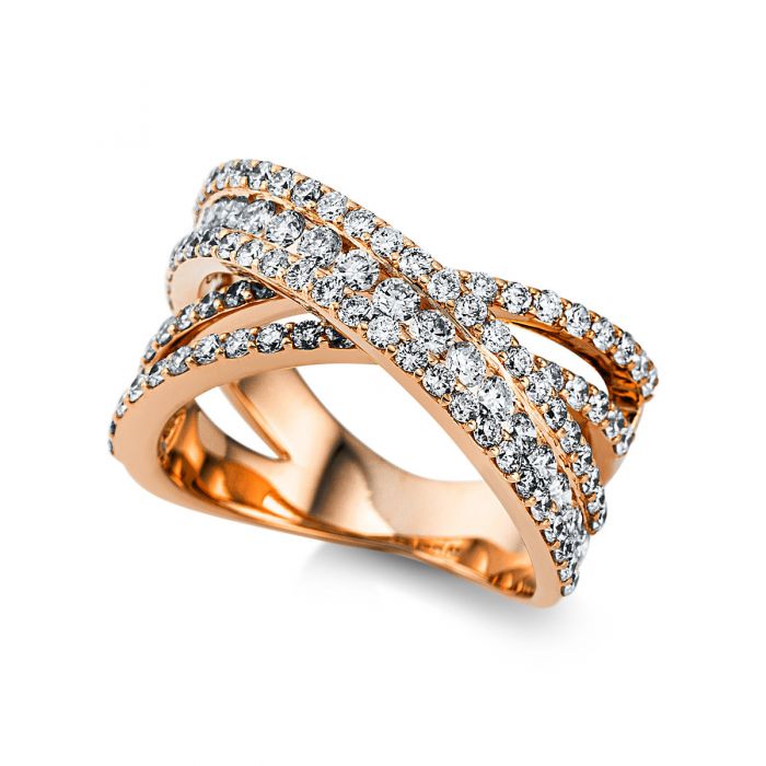 Ring 750/18K Rotgold Diamant 1.14ct. 