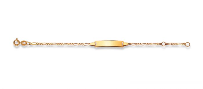 Plaketten-Armband Gelbgold 375 Figaro, 1.8mm, 14cm