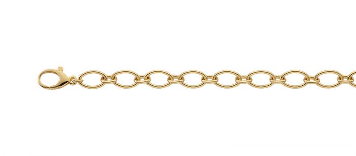 Bracelet Anker Figaro Barock Gelbgold 750, 7.8mm, 19cm