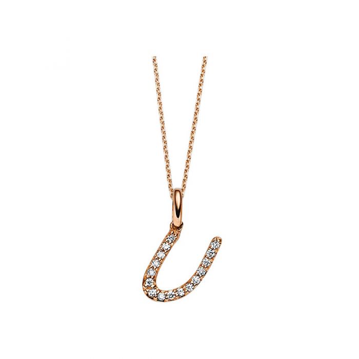 Collier 750/18K Rotgold Diamant 0.07ct. 