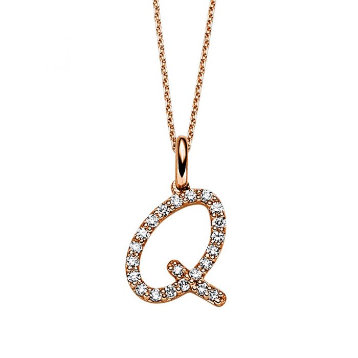 Collier 750/18K Rotgold Diamant 0.13ct. 