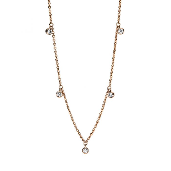 Collier 750/18K Rotgold Diamant 0.18ct. 