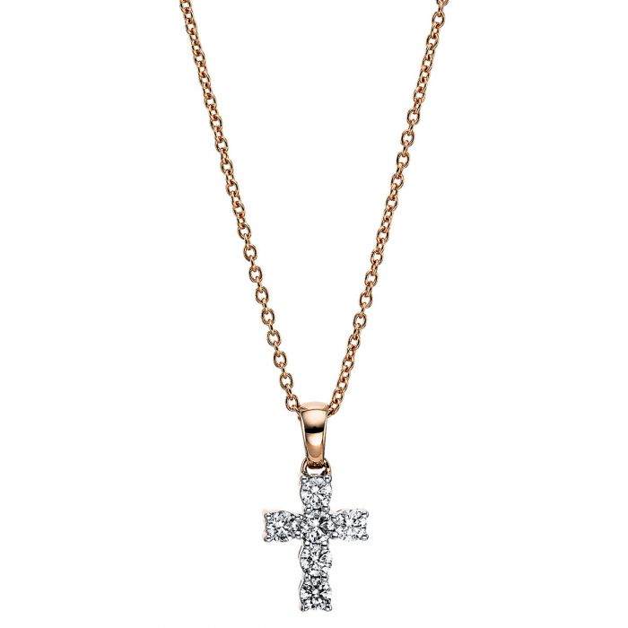 Collier 750/18K Rotgold Diamant 0.24ct. 