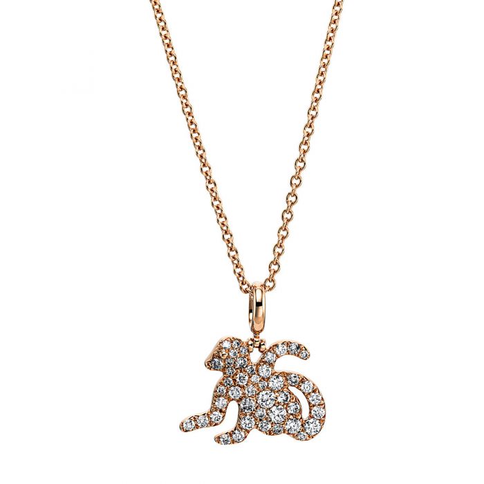 Collier 750/18K Rotgold Diamant 0.33ct. 
