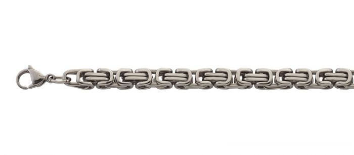 Bracelet Königskette Edelstahl, 6.6mm, 21cm
