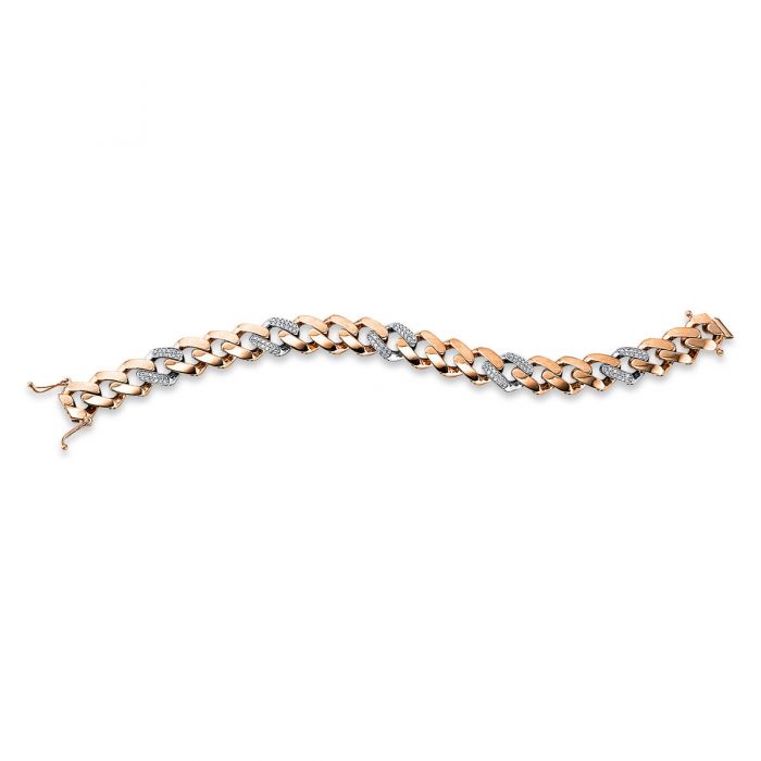 Armband 750/18K Weissgold/Rotgold Diamant 0.95ct. 