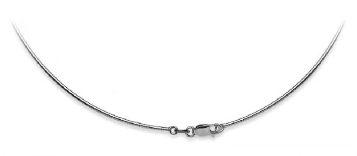 Collier Omega Glied Silber 925, 1.3mm, 45cm