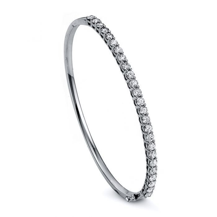 Bracelet or blanc 750/18K diamant 2.08ct. 