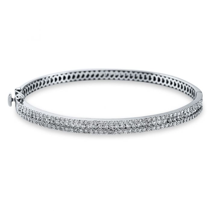 Bracelet or blanc 750/18K diamant 2.35ct. 
