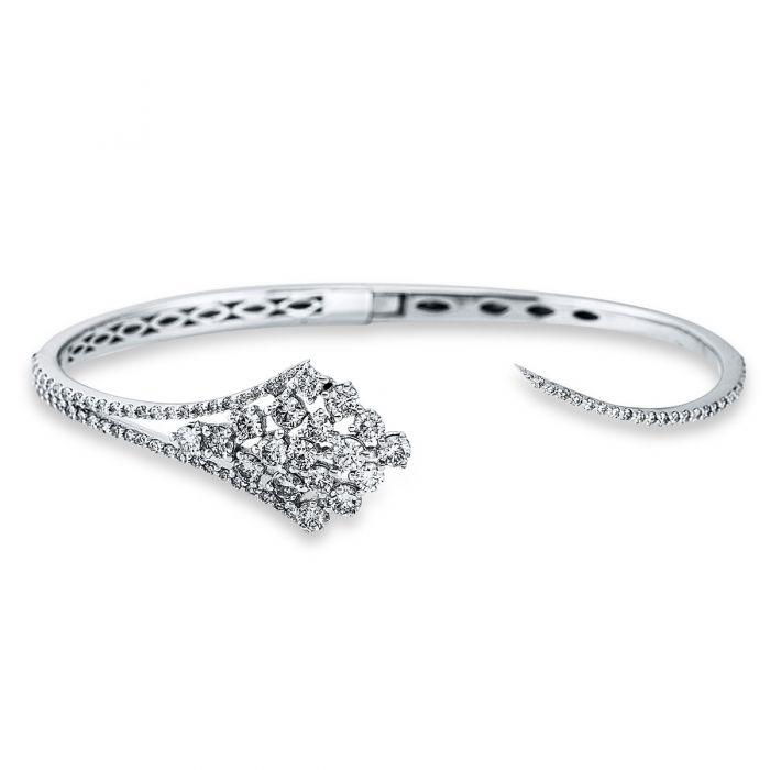 Bracelet or blanc 750/18K diamant 1.84ct. 