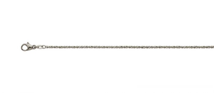 Necklace double anchor white gold 750, 1.9mm, 50cm