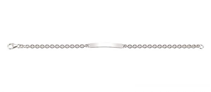 ID-Bracelet Rundanker Silber 925, 3.9mm, 19cm