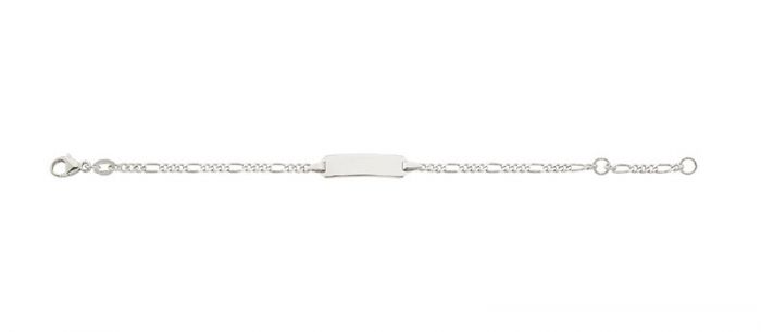 ID-Bracelet Figaro Silber 925, 2.3mm, 14cm