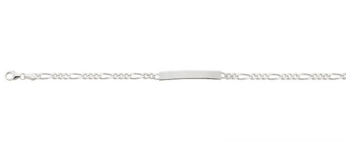 ID-Bracelet Figaro Silber 925, 3.3mm, 19cm
