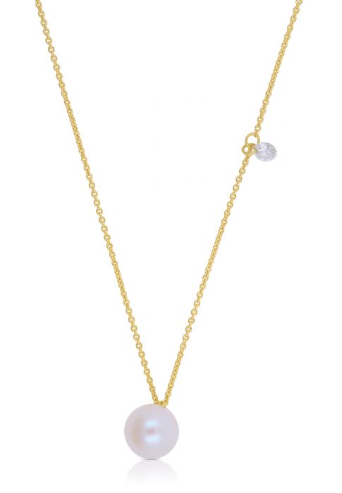 Pearl Necklace 14k Real Gold Plated Pearl Pendant Collares Collier