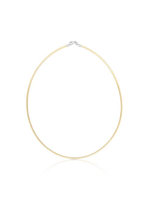 Collier Omega Glied Bicolor Gelb-/Weissgold 750, 2.2mm, 42cm