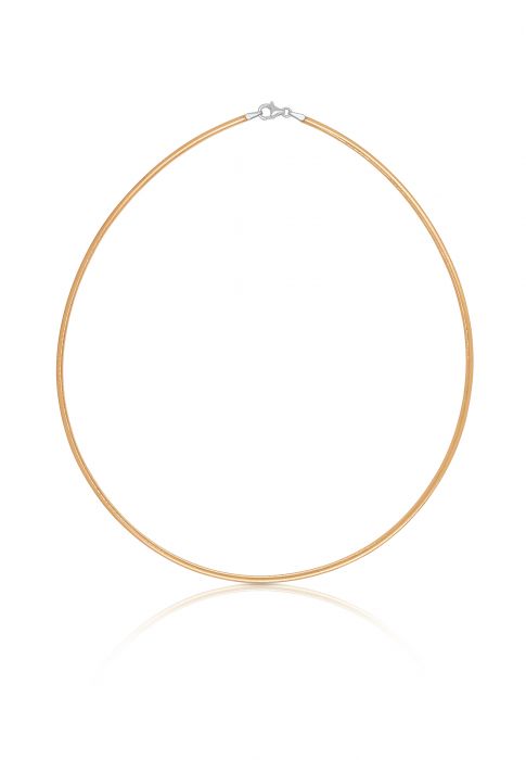 Collier Omega Glied Bicolor Gelb-/Weissgold 750, 3.2mm, 42cm