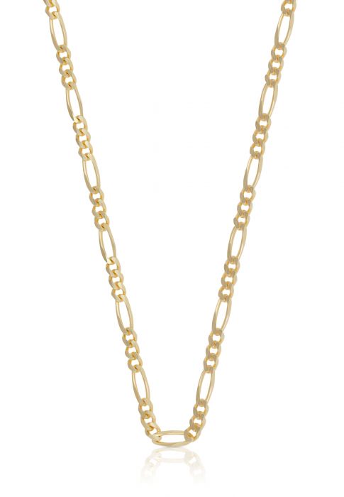 Necklace figaro yellow gold 750, 3.4mm, 50cm