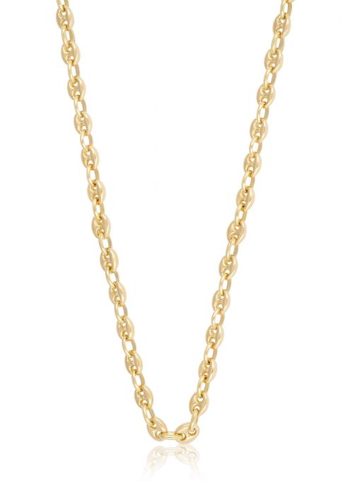 Necklace ship anchor Necklace yellow gold 750, 4.5mm, 50cm