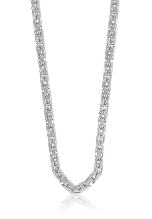 Necklace king Necklace classic white gold 750, 4mm, 50cm