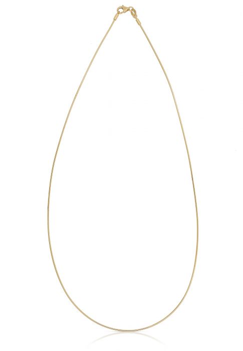 Necklace Omega mesh yellow gold 750, 1mm, 40cm