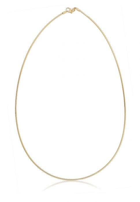 Necklace Omega mesh yellow gold 750, 1.4mm, 42cm