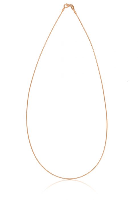 Necklace Omega mesh red gold 750, 1mm, 42cm