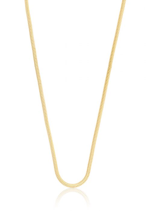 Necklace snake yellow gold 750, 1.6mm, 60cm