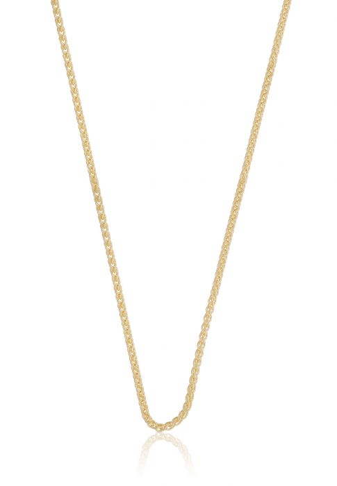 Necklace plait yellow gold 750, 1.6mm, 60cm