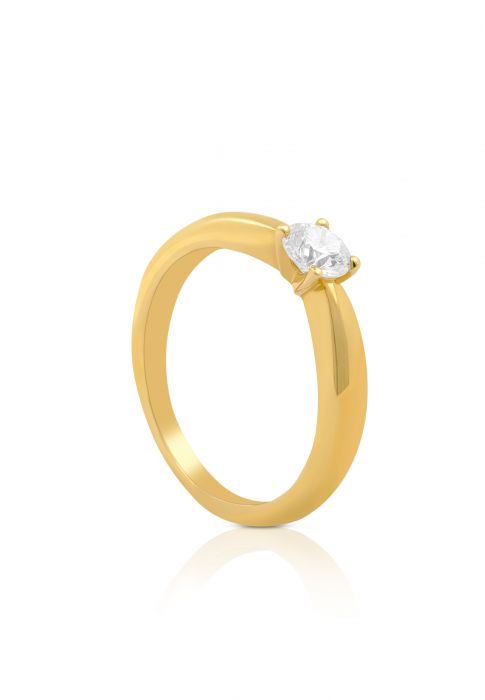 Solitaire Ring Diamant 0.40ct. Gelbgold 750