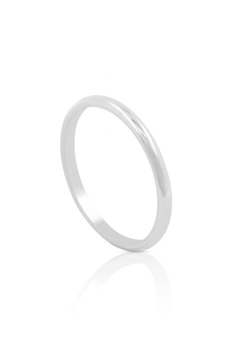 Wedding ring white gold 750 (50)