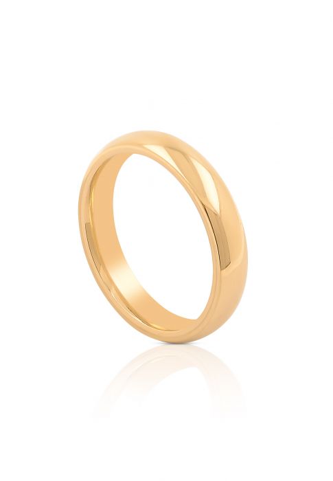 Wedding ring rose gold 750 cambered Comfort fit (50)
