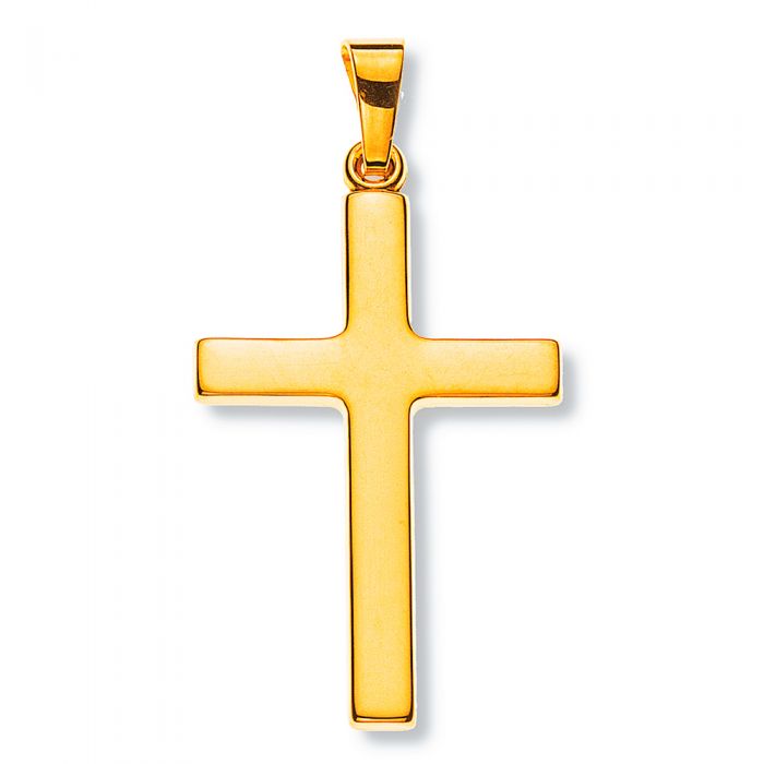 Pendentif croix en or jaune 750, 31x16mm 