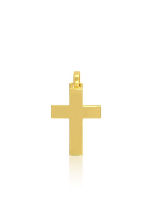 Croix en barre or jaune 750, 30x22mm