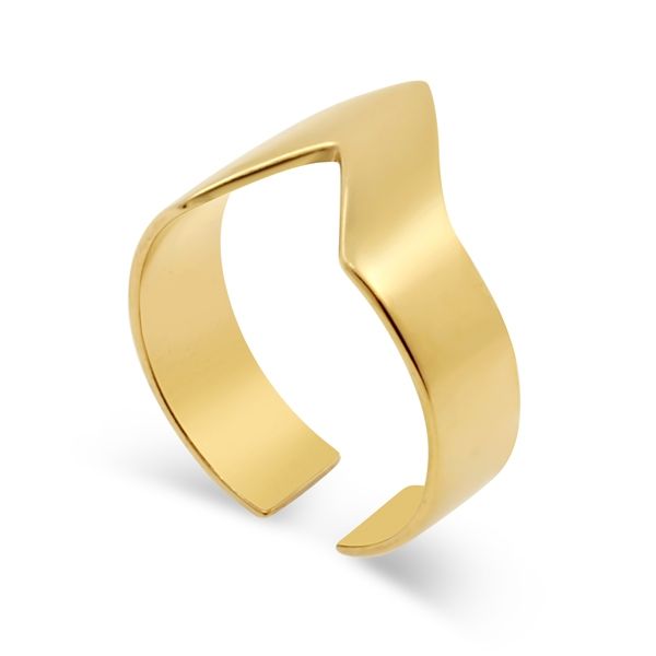 MUAU Schmuck Knuckle Ring Alba Golden - 925 Silber 18K matt vergoldet