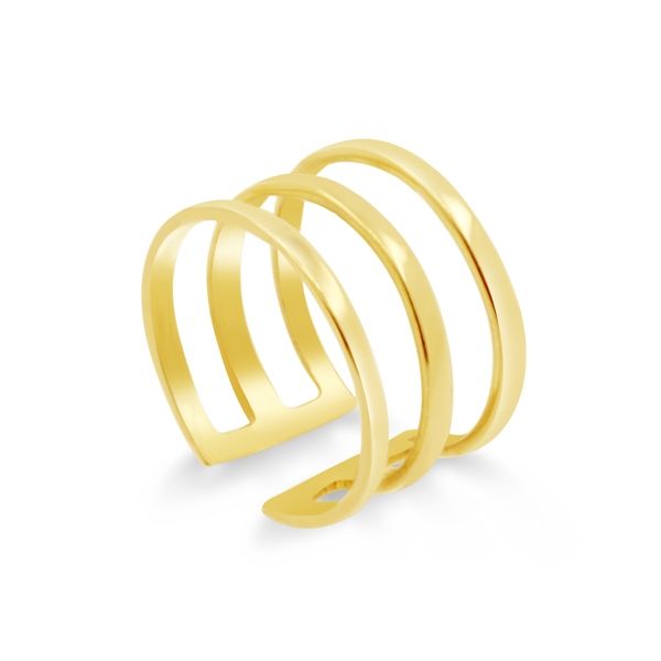 MUAU Schmuck Kunckle Ring Susan Golden - 925 Silber 18K matt vergoldet