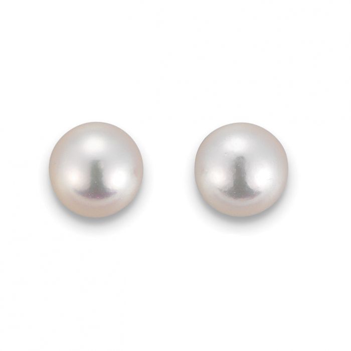 Stud earrings Akoya pearls white gold 750, 6.0-6.5mm