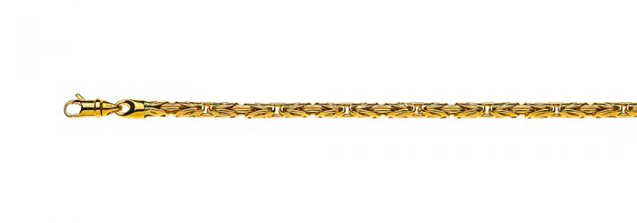 Bracelet king chain yellow gold 750, 19cm, 4mm