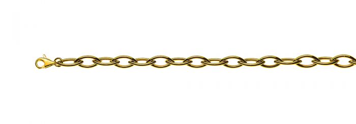 Bracelet navette en or jaune 750, 19cm, 7,3x14,2mm