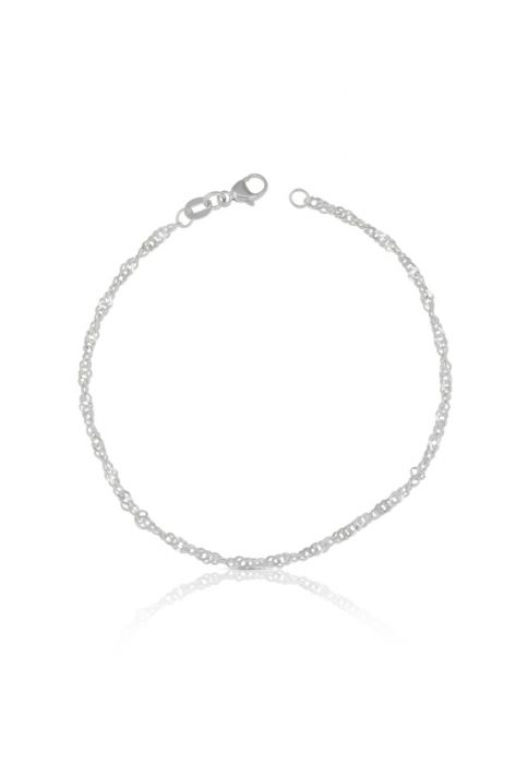 Foot chain Singapore white gold 750, 24cm, 2.4mm