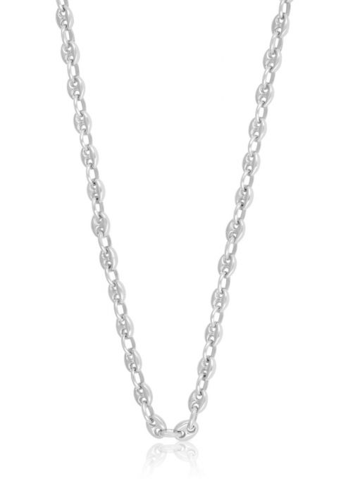 Necklace ship anchor Necklace white gold 750, 4.5mm, 60cm