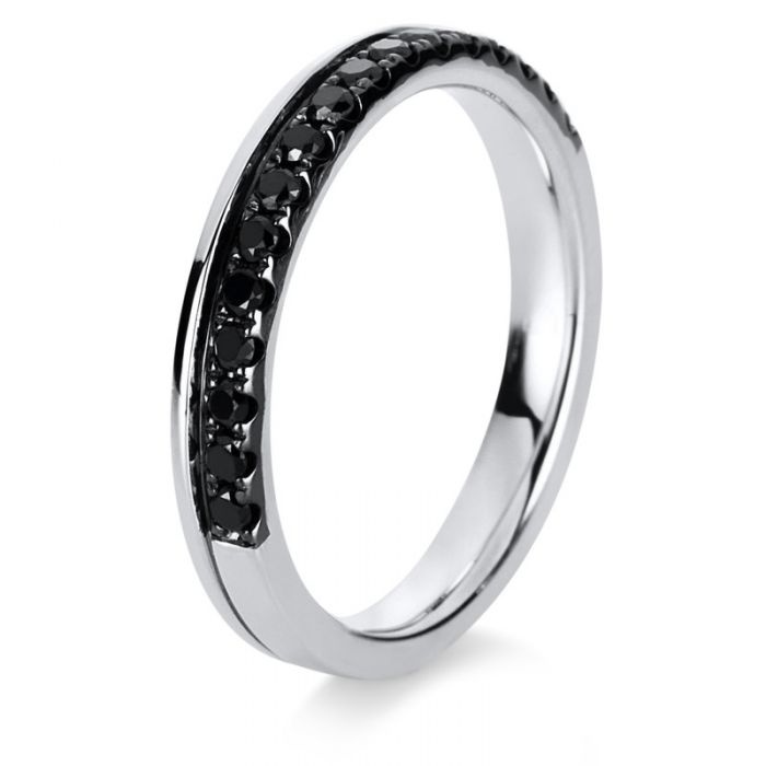 Mémoire-Ring 750/18K Weissgold Diamant 0.26ct.