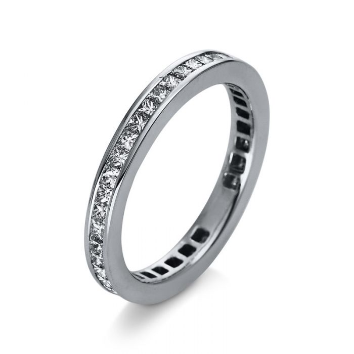 Mémoire-Ring 750/18K Weissgold Diamant 0.98ct.