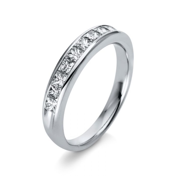 Mémoire ring 750/18K white gold diamond 0.75ct.