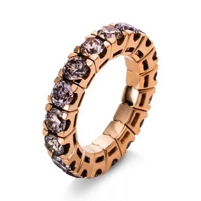 Mémoire-Ring 750/18K Rotgold Diamant 4.69ct.